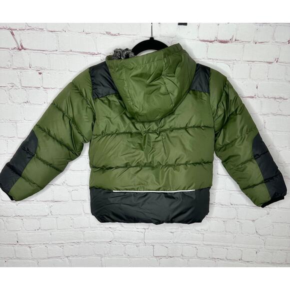 Wonder Nation Green Puffer Coat Kids Boys XS Lined Snow Gear - Picture 2 of 6